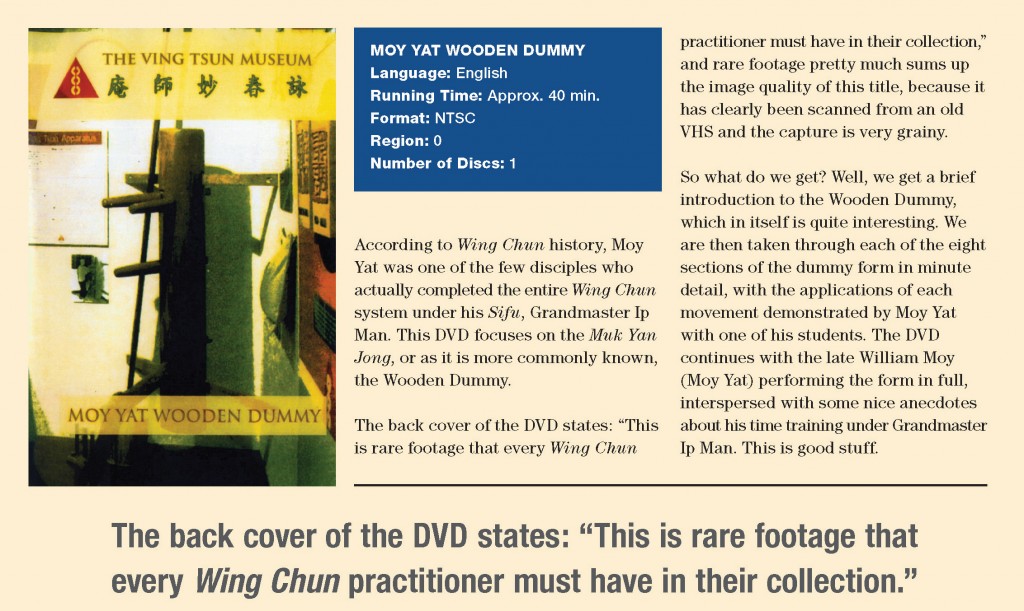 WCI's Review of Moy Yat's Dummy DVD