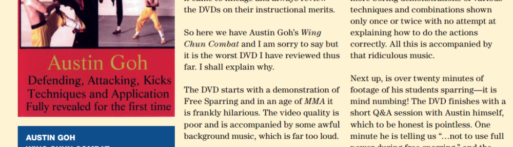 Review – Austin Goh – DVD 11: Wing Chun Combat