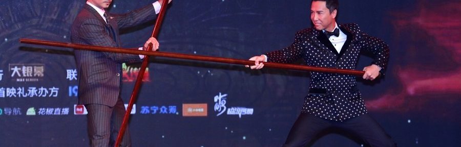 Bruce Bao Long Poles Used at Ip Man 3 Opening