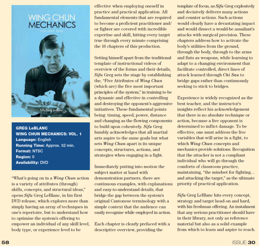 WCI Review - Issue 30a - Greg LeBlanc - DVD1