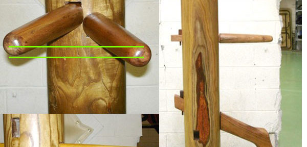 Traditional vs Parallel Arms on a Wooden Dummy